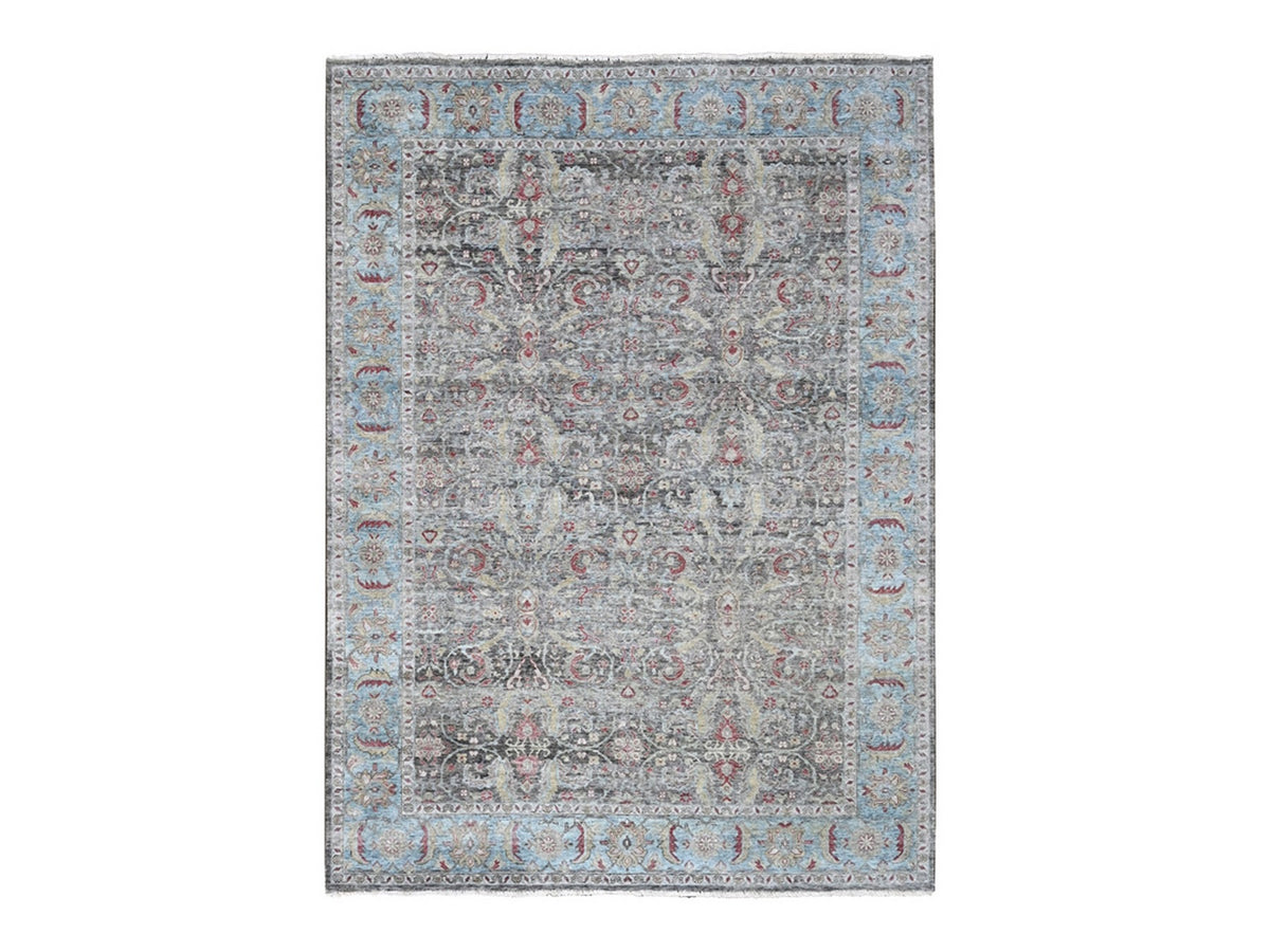 Oushak / Peshawar hand-knotted wool rug in Black, 8'6" x 11'5", SKU O010135