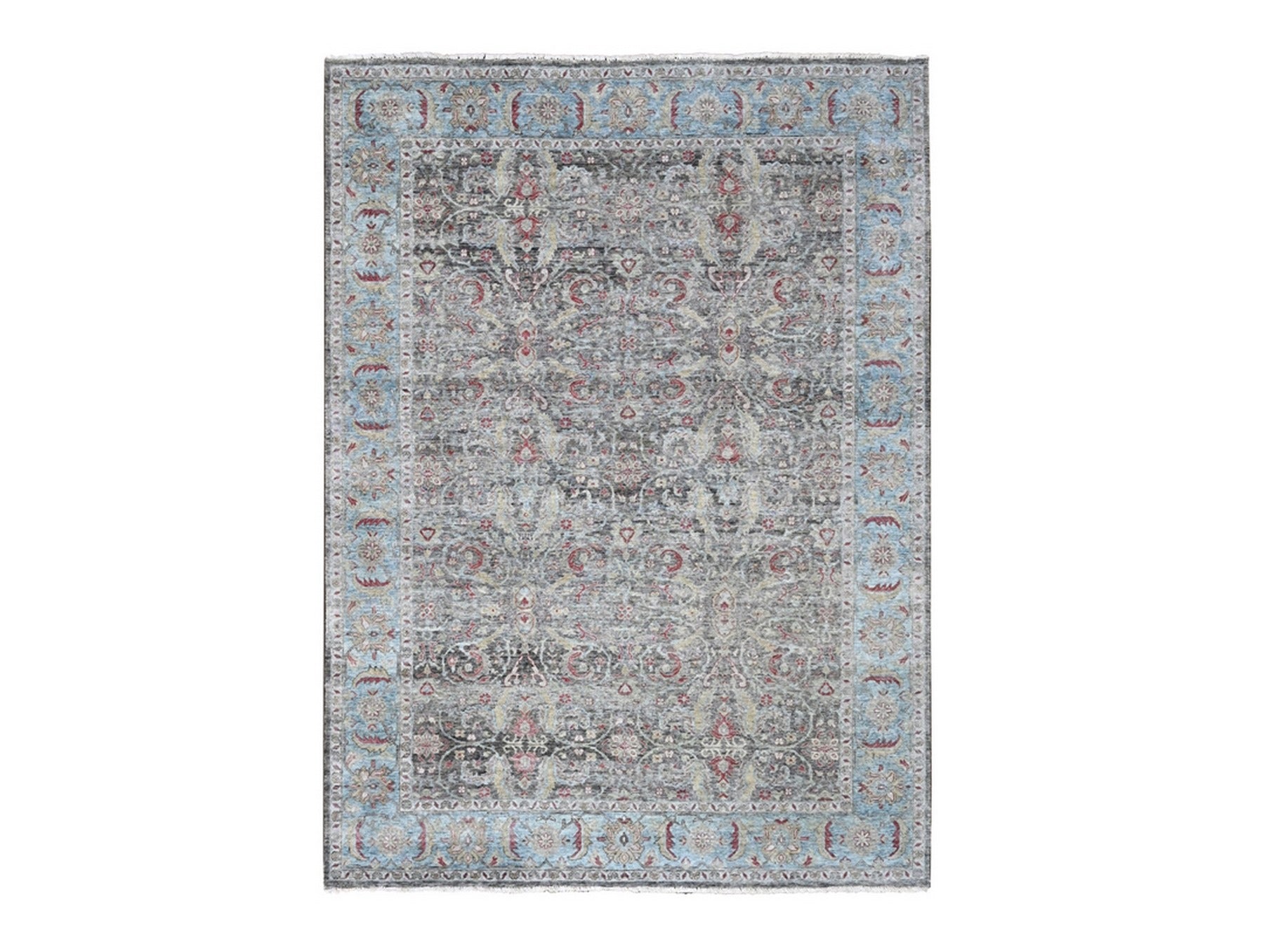 Oushak / Peshawar hand-knotted wool rug in Black, 8'6" x 11'5", SKU O010135