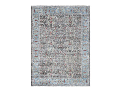Oushak / Peshawar hand-knotted wool rug in Black, 8'6" x 11'5", SKU O010135
