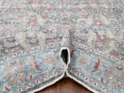 Oushak / Peshawar hand-knotted wool rug in Black, 8'6" x 11'5", SKU O010135