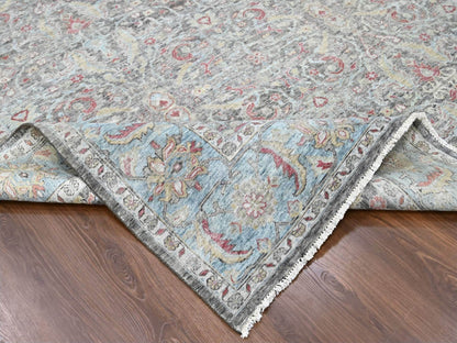 Oushak / Peshawar hand-knotted wool rug in Black, 8'6" x 11'5", SKU O010135