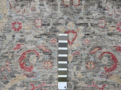 Oushak / Peshawar hand-knotted wool rug in Black, 8'6" x 11'5", SKU O010135