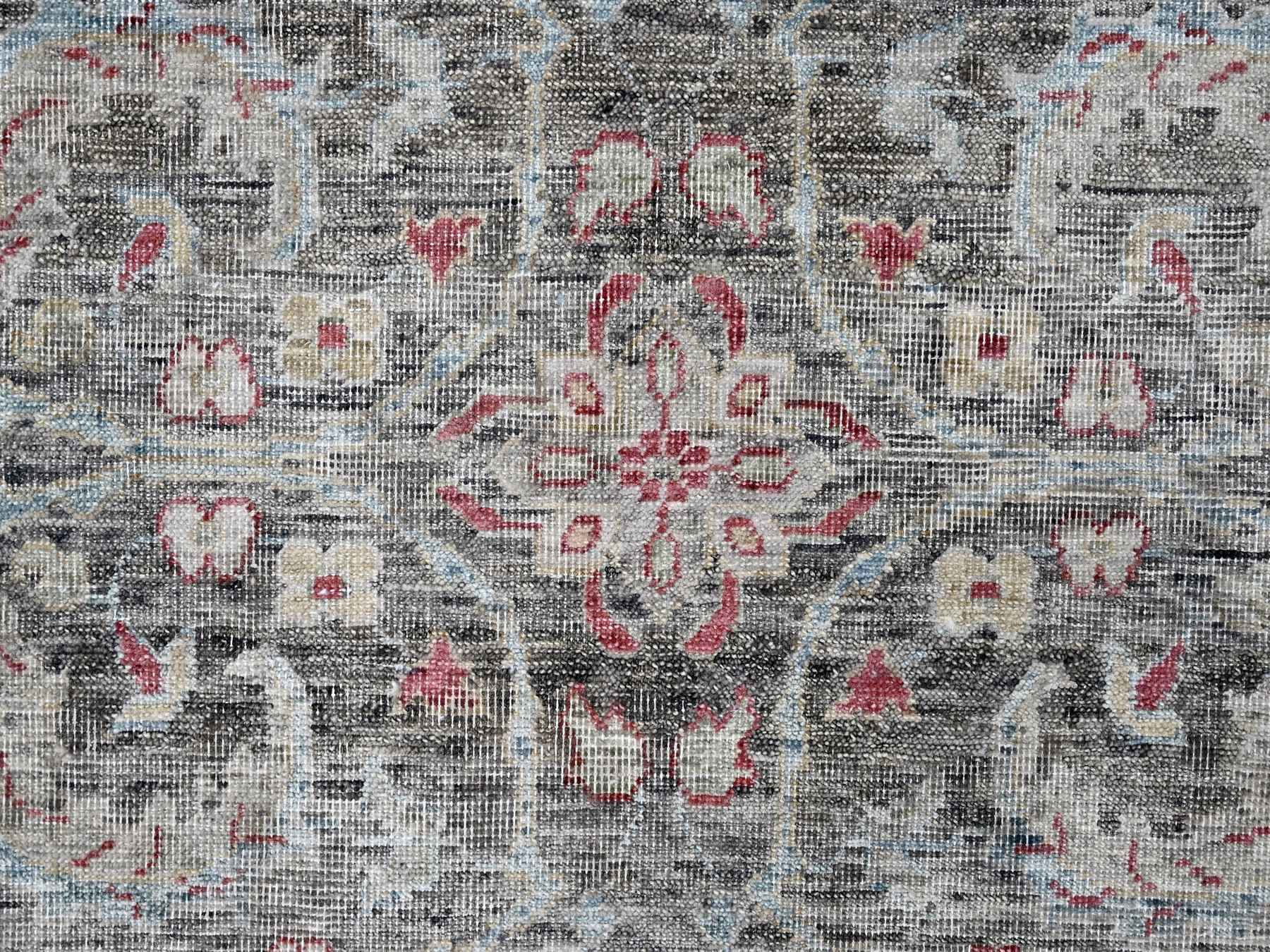 Oushak / Peshawar hand-knotted wool rug in Black, 8'6" x 11'5", SKU O010135