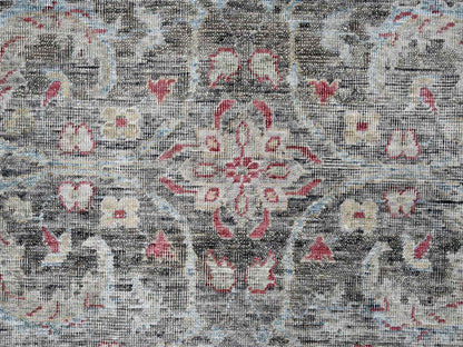 Oushak / Peshawar hand-knotted wool rug in Black, 8'6" x 11'5", SKU O010135