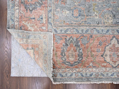 Mahal Oushak / Peshawar hand-knotted wool rug in Blue, 11'11" x 14'10", SKU O010155