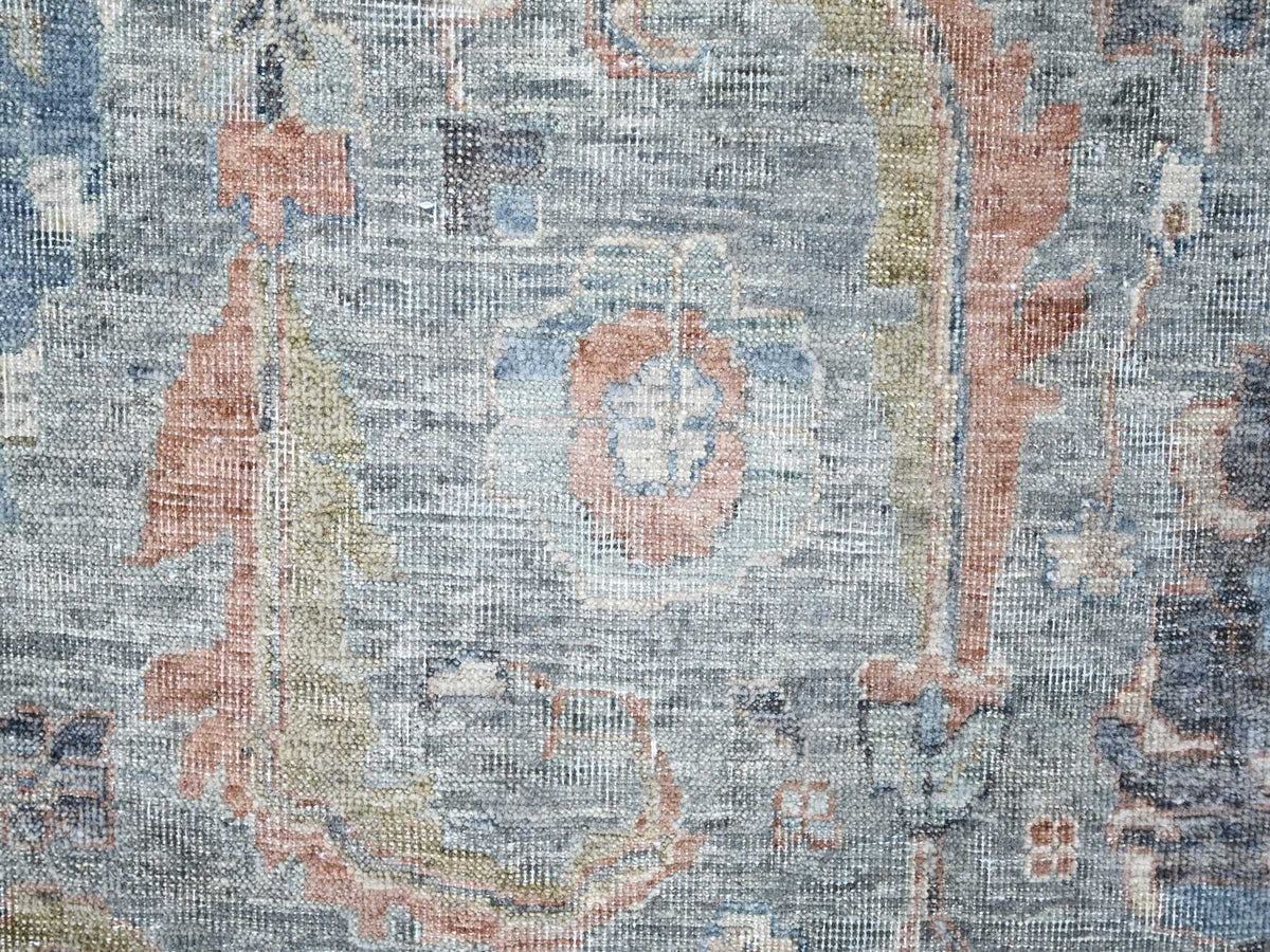 Mahal Oushak / Peshawar hand-knotted wool rug in Blue, 11'11" x 14'10", SKU O010155