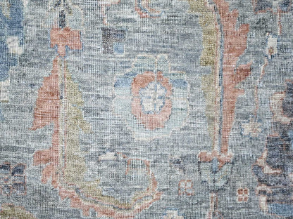Mahal Oushak / Peshawar hand-knotted wool rug in Blue, 11'11" x 14'10", SKU O010155