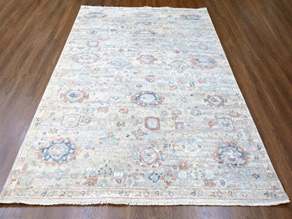 Grey 8'6" x 11'3" Oushak / Peshawar Hand knotted Wool Rug - Sku: O010159