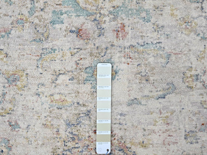 Grey 7'8" x 9'9" Oushak And Peshawar Hand knotted Wool Rug - Sku: O010161