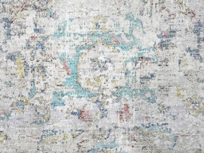 Grey 7'8" x 9'9" Oushak And Peshawar Hand knotted Wool Rug - Sku: O010161