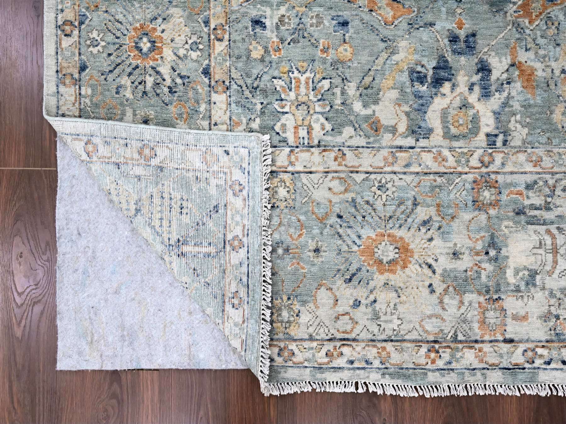 Oushak / Peshawar hand-knotted wool rug in Gray, 8'10" x 11'10", SKU O010166
