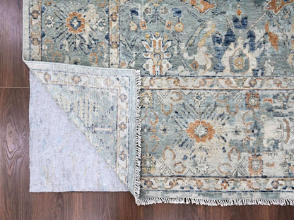 Oushak / Peshawar hand-knotted wool rug in Gray, 8'10" x 11'10", SKU O010166