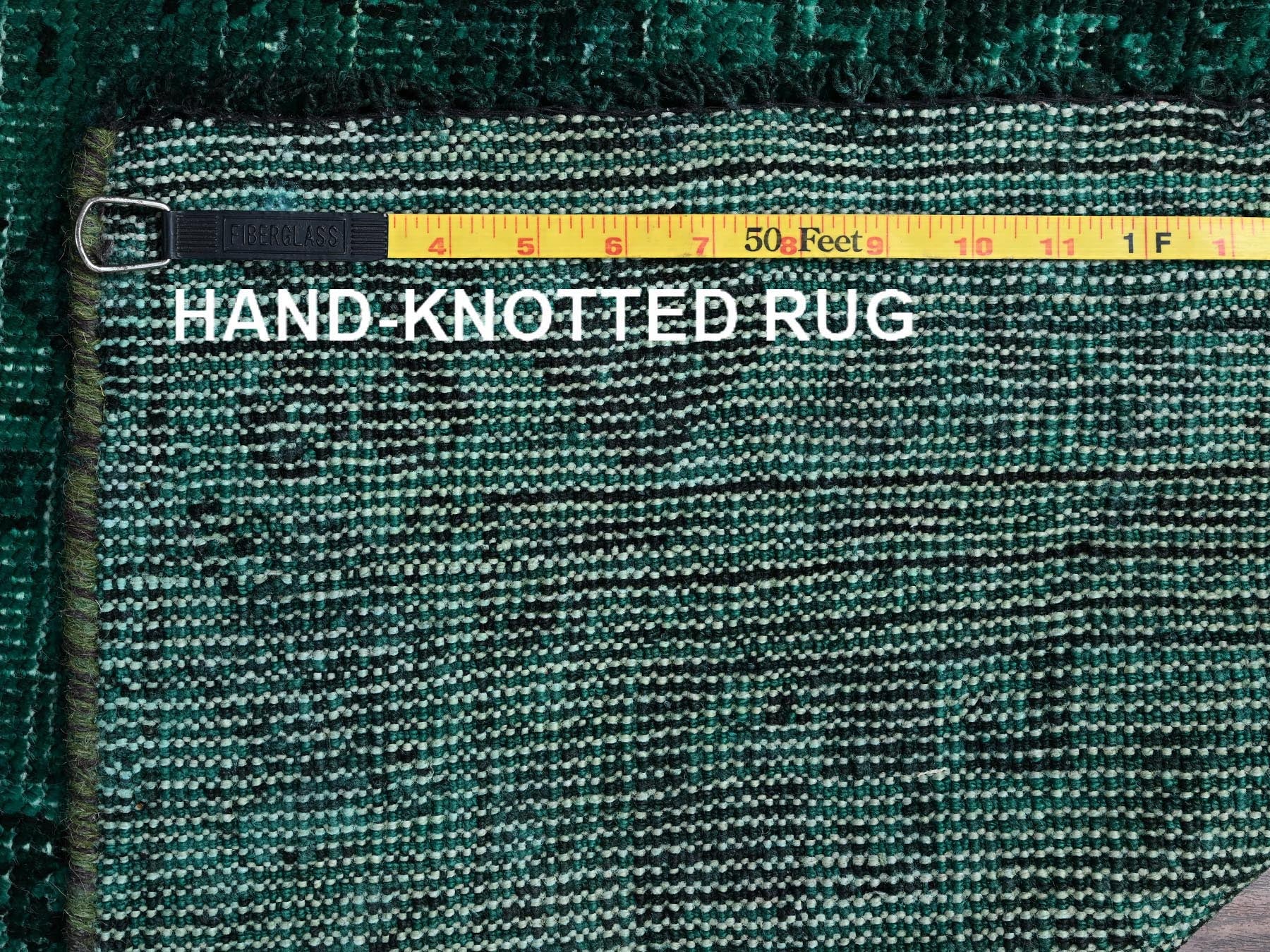 Shiraz Vintage hand-knotted wool rug in Overdyed & Green, 5'1" x 7'10" — SKU O01018 (view 7)