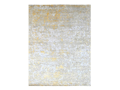 Beige 10'0" x 13'10" Modern and Contemporary Hand knotted Wool/Silk Rug - Sku: O010198