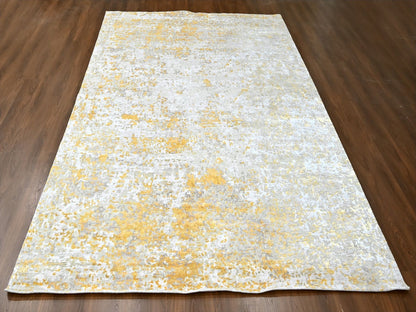 Beige 10'0" x 13'10" Modern and Contemporary Hand knotted Wool/Silk Rug - Sku: O010198