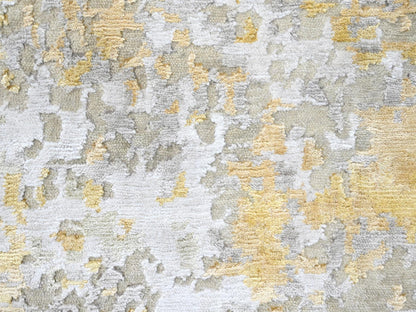 Beige 5'0" x 6'11" Modern and Contemporary Hand knotted Wool/Silk Rug - Sku: O010200