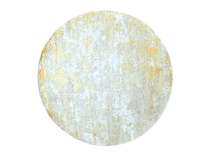 Beige 7'9" x 7'9" Modern and Contemporary Hand knotted Wool/Silk Rug - Sku: O010202