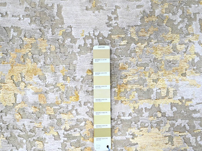 Beige 7'9" x 7'9" Modern and Contemporary Hand knotted Wool/Silk Rug - Sku: O010202