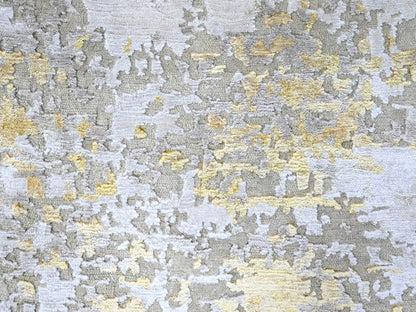 Beige 7'9" x 7'9" Modern and Contemporary Hand knotted Wool/Silk Rug - Sku: O010202