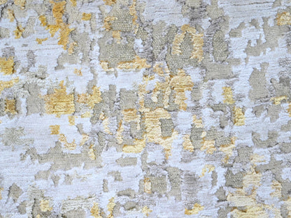 Beige 6'0" x 6'0" Modern and Contemporary Hand knotted Wool/Silk Rug - Sku: O010203