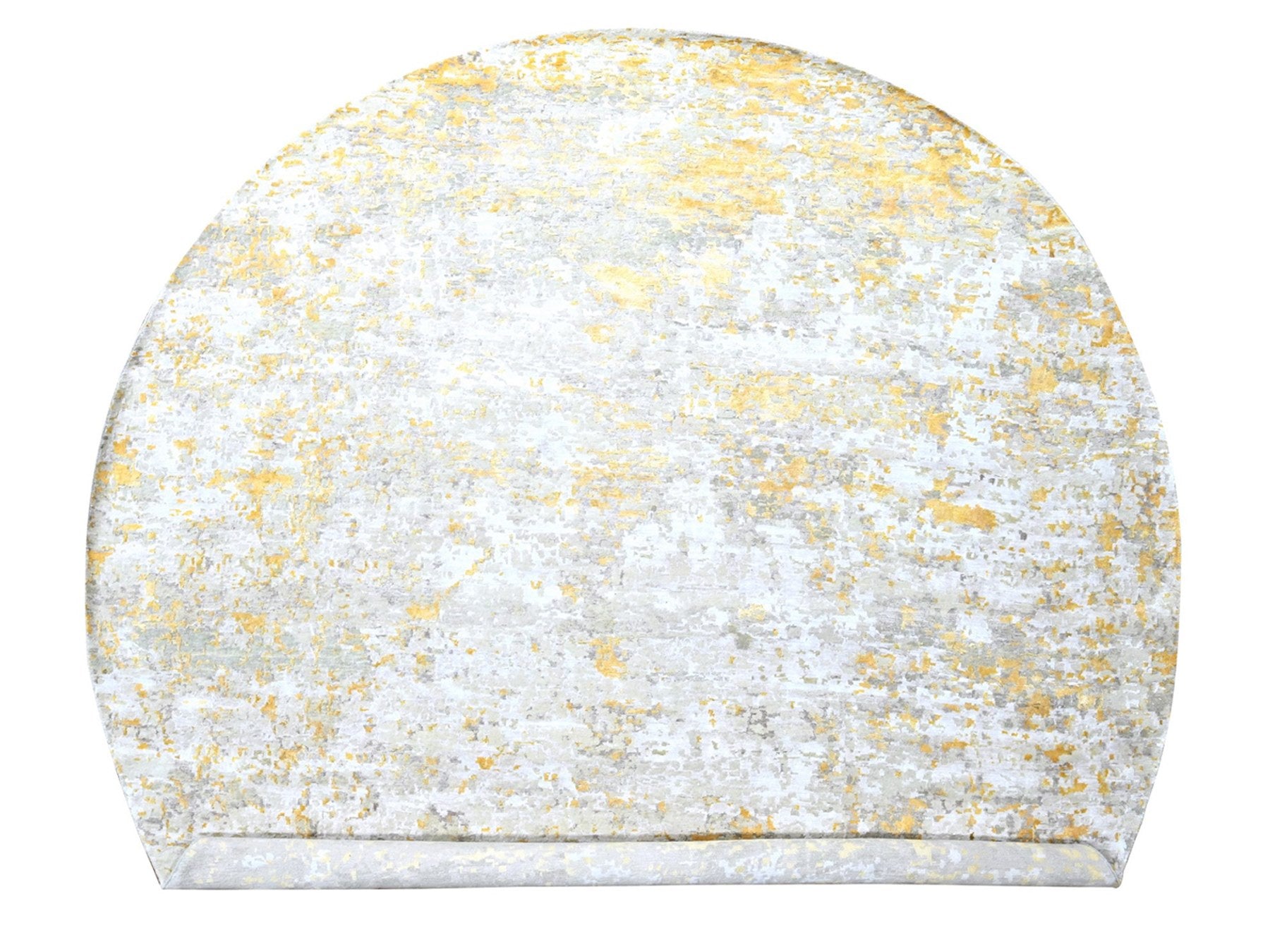 Modern / Contemporary hand-knotted wool/silk rug in Beige, 11'9" x 11'10" — SKU O010206