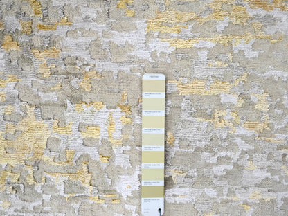 Beige 11'9" x 11'10" Modern and Contemporary Hand knotted Wool/Silk Rug - Sku: O010206
