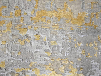 Beige 12'0" x 14'9" Modern and Contemporary Hand knotted Wool/Silk Rug - Sku: O010208