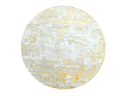 Beige 9'9" x 9'11" Modern and Contemporary Hand knotted Wool/Silk Rug - Sku: O010209