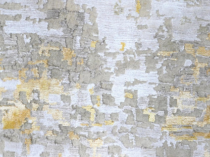 Beige 9'9" x 9'11" Modern and Contemporary Hand knotted Wool/Silk Rug - Sku: O010209