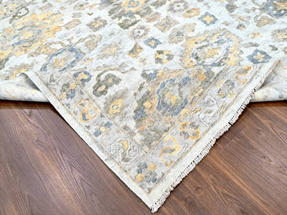 Mahal Oushak hand-knotted wool rug in Gray, 12'1" x 14'11" — SKU O010217 (view 6)