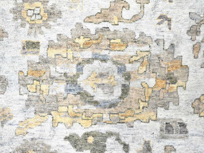 Mahal Oushak hand-knotted wool rug in Gray, 12'1" x 14'11" — SKU O010217 (view 8)