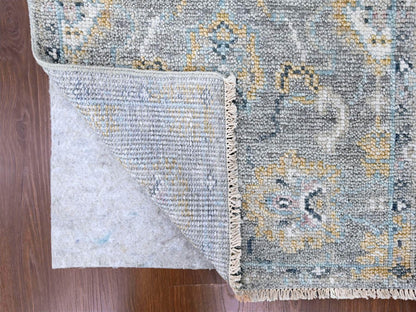 Grey 2'7" x 8'5" Oushak / Peshawar Hand knotted Wool Rug - Sku: O010247