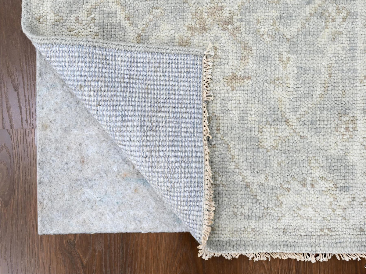 Oushak Oushak hand-knotted wool runner in Gray & Ivory, 2'5" x 11'4" — SKU O010249 (view 3)