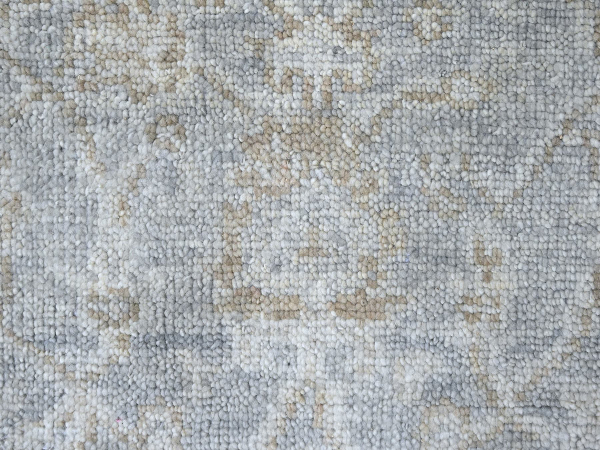 Oushak Oushak hand-knotted wool runner in Gray & Ivory, 2'5" x 11'4" — SKU O010249 (view 5)