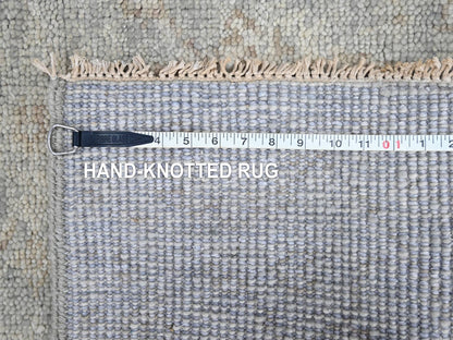 Oushak Oushak hand-knotted wool runner in Gray & Ivory, 2'5" x 11'4" — SKU O010249 (view 8)