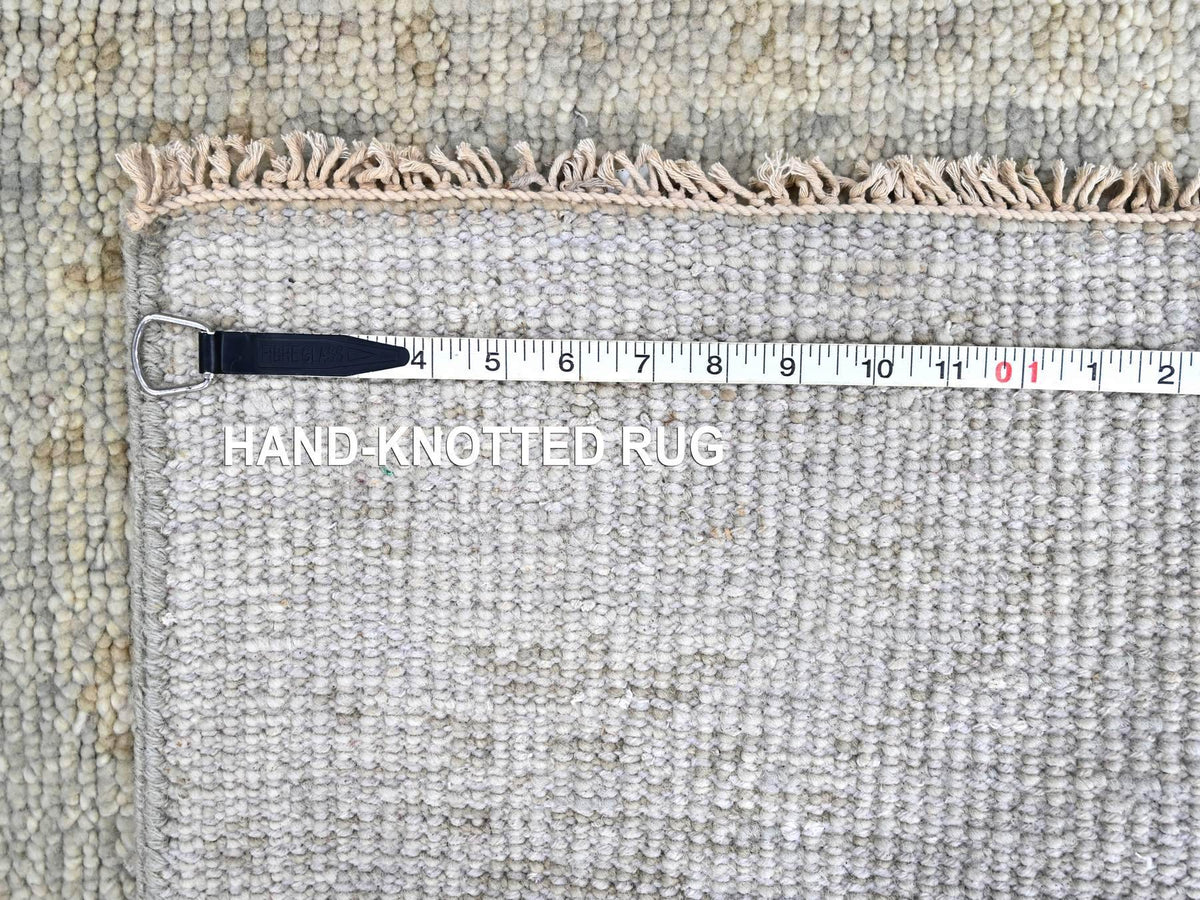 Oushak Oushak hand-knotted wool runner in Gray & Ivory, 2'6" x 8'5" — SKU O010254 (view 8)