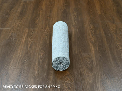 Oushak Oushak hand-knotted wool runner in Gray & Ivory, 2'6" x 8'6" — SKU O010255 (view 6)