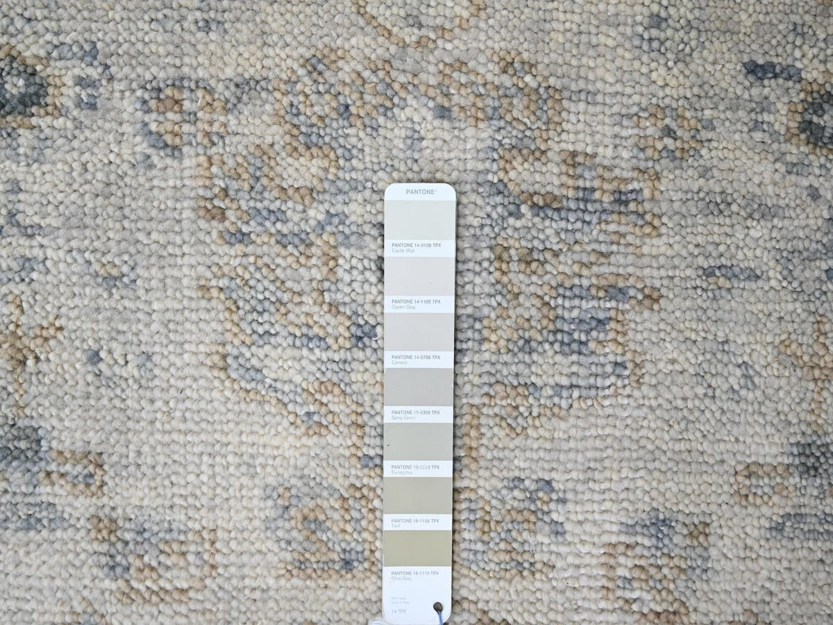 Oushak Oushak hand-knotted wool runner in Gray, 2'4" x 8'8" — SKU O010264 (view 4)
