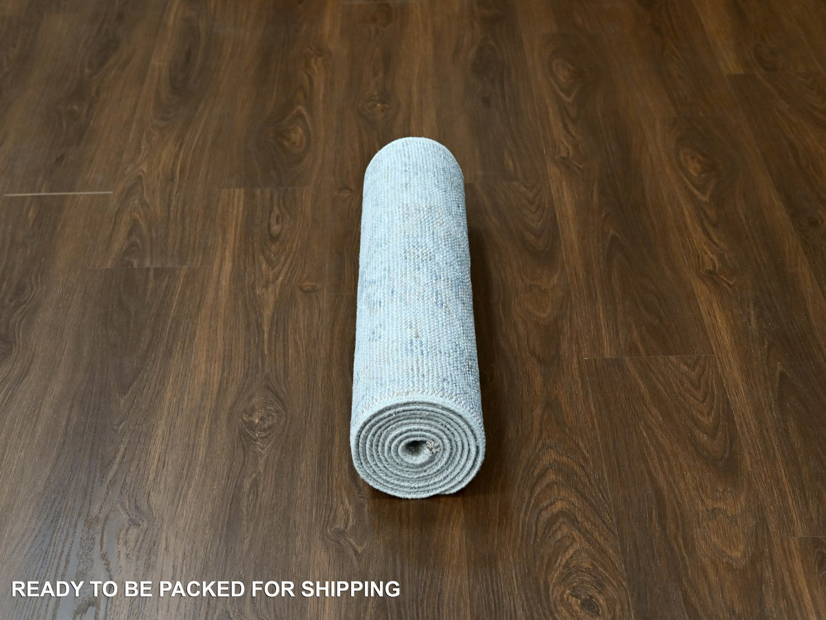 Oushak Oushak hand-knotted wool runner in Gray, 2'4" x 8'8" — SKU O010264 (view 6)