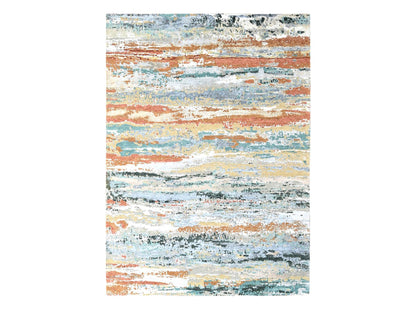 Green 9'0" x 11'10" Modern / Contemporary Hand knotted Wool/Silk Rug - Sku: O010273