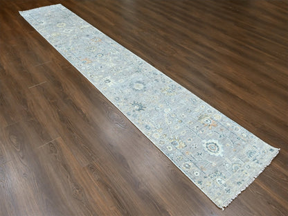 Oushak Oushak hand-knotted wool runner in Gray, 2'5" x 13'10" — SKU O010276 (view 2)