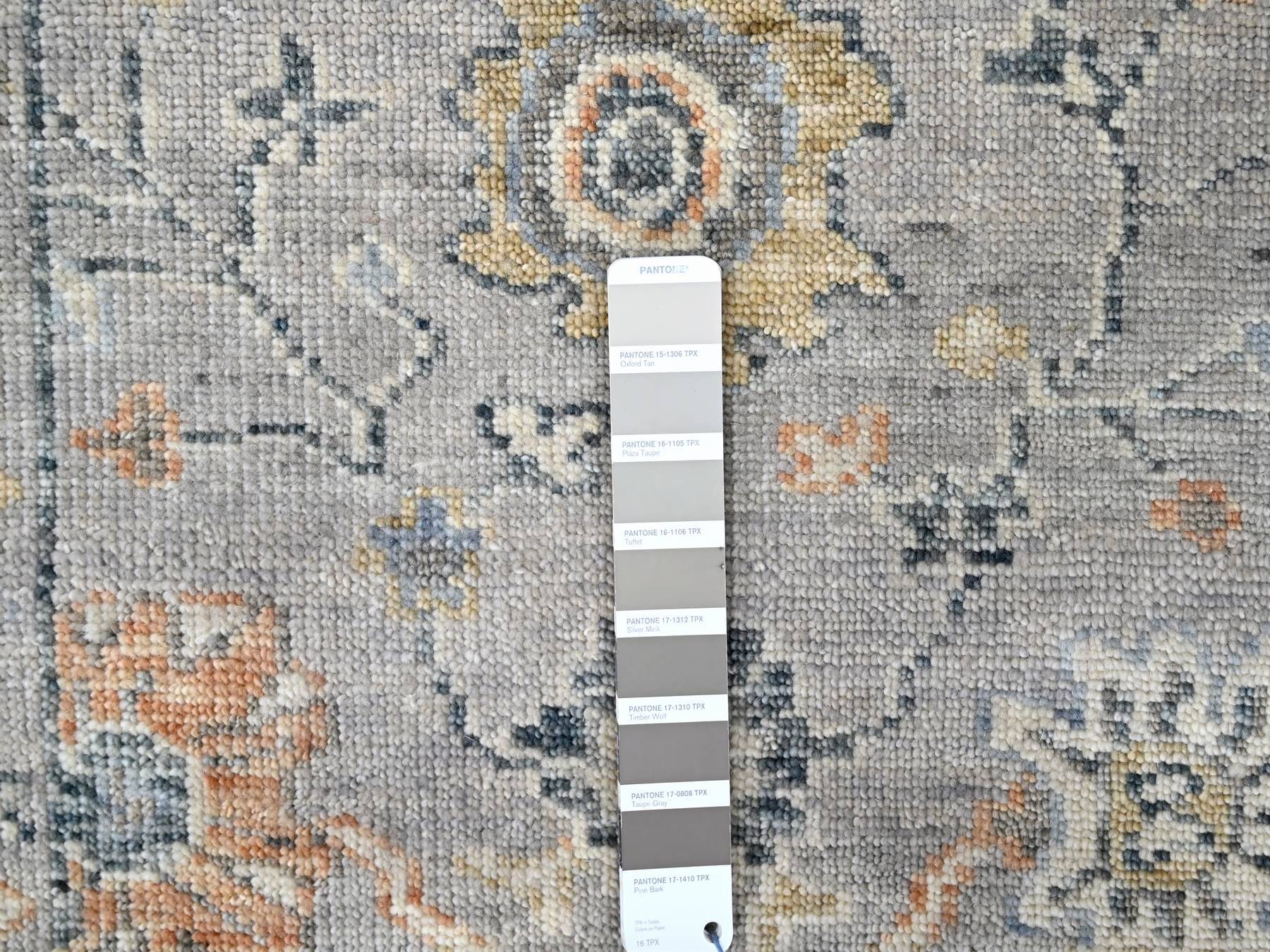Oushak Oushak hand-knotted wool runner in Gray, 2'5" x 13'10" — SKU O010276 (view 4)