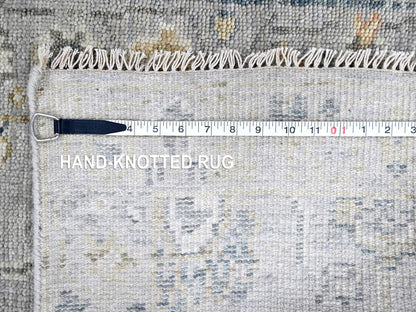 Oushak Oushak hand-knotted wool runner in Gray, 2'5" x 13'10" — SKU O010276 (view 8)