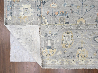 Oushak Oushak hand-knotted wool rug in Gray, 11'6" x 14'11" — SKU O010278 (view 4)
