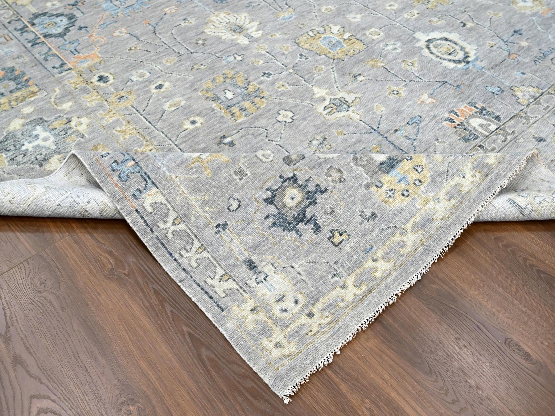 Oushak Oushak hand-knotted wool rug in Gray, 11'6" x 14'11" — SKU O010278 (view 6)