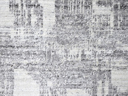 Modern / Contemporary hand-knotted wool/silk rug in Ivory, 8' x 10' — SKU O010280 (view 8)