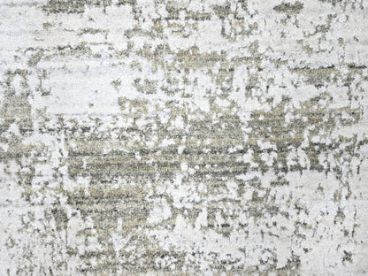 Modern / Contemporary hand-knotted wool/silk rug in Ivory, 8' x 9'11" — SKU O010281 (view 8)