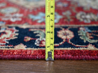 Heriz hand-knotted wool runner in Red & Navy Blue, 2'7" x 8'2" — SKU O010295 (view 7)