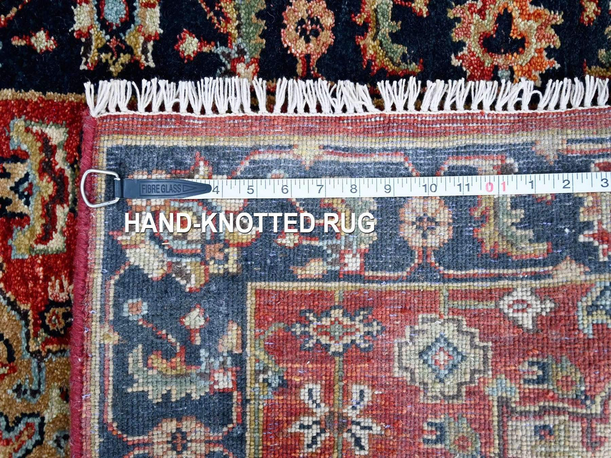 Heriz hand-knotted wool runner in Red & Navy Blue, 2'7" x 8'2" — SKU O010295 (view 8)