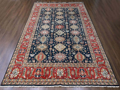 Blue 10'1" x 13'10" Heriz Hand knotted Wool Rug - Sku: O010303